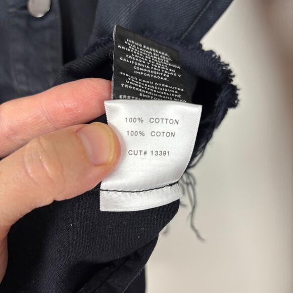 J Brand Slim Denim Jacket Medium Faith Dark Wash Coated Denim JB000897 - Picture 13 of 13